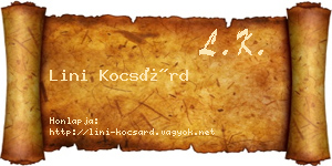 Lini Kocsárd névjegykártya